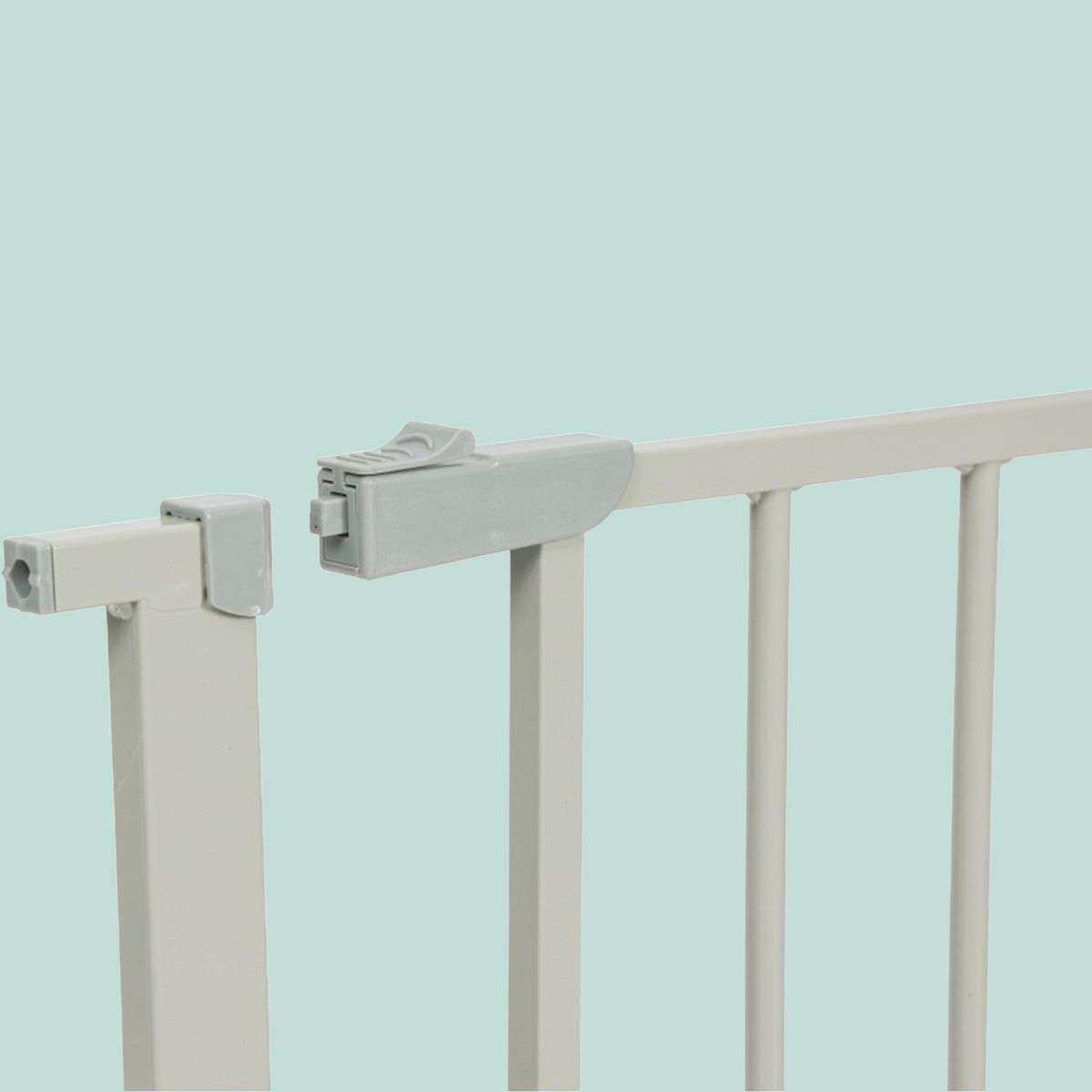 TREPPENSCHUTZGITTER - Grau, Kunststoff/Metall (80/1cm) - Relaxdays