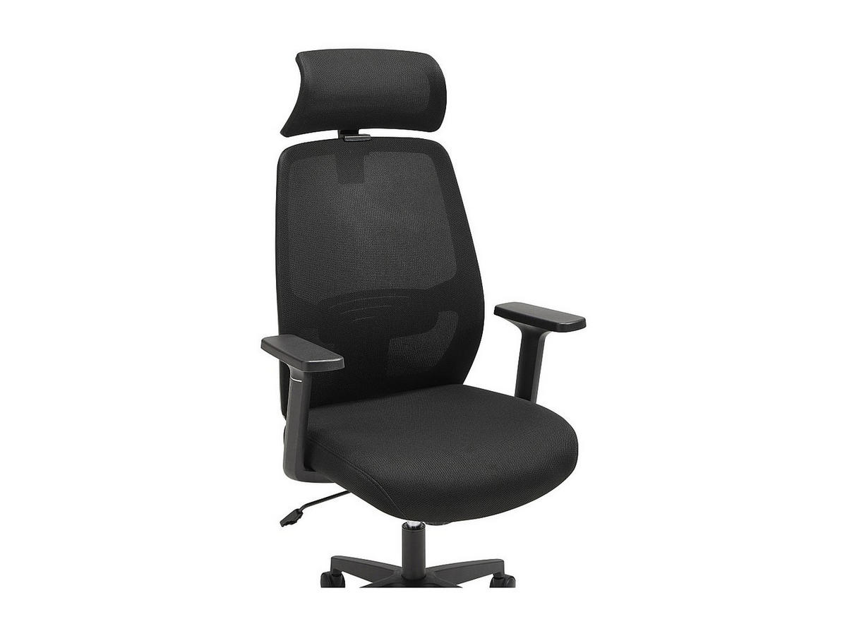 BÜROSESSEL - 64 x 62 - stoff - schwarz Delrino - Schwarz, Textil (64/124/62cm) - Vente-Unique