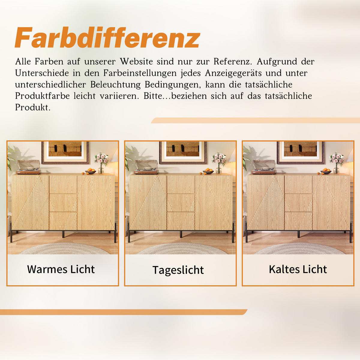 SIDEBOARD geometrisch Doppeltüren Schublade Stauraum modern - Naturfarben, Holzwerkstoff (40/76/115.5cm) - FLIEKS
