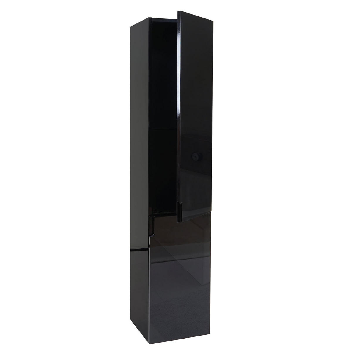 HÄNGESCHRANK Hochglanz Schwarz - Schwarz Hochglanz, Holz (30/150/30cm) - MCW
