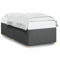 BETTGESTELL Ohne Matratze Dunkelgrau 90/200 Cm Stoff - Dunkelgrau, Textil (90/200cm) - vidaXL