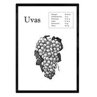 POSTER Set mit 4 von Obst und Gemüse A4 Rahmenlos - Klar, Papier (29.7/3cm) - Nacnic