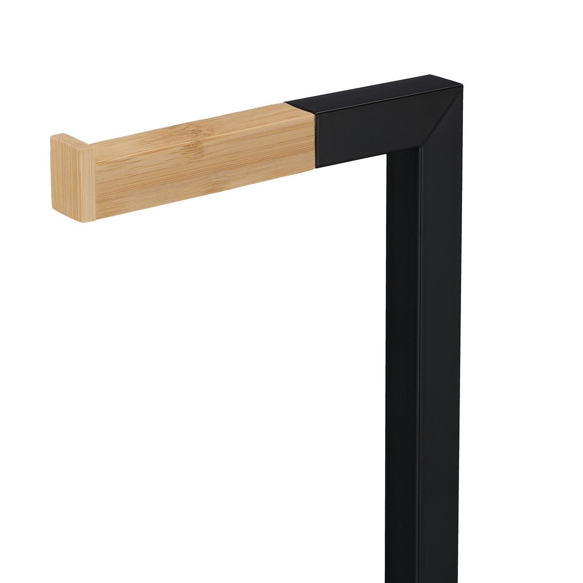 WC-GARNITUR - Schwarz, Holz/Metall (22/69/18cm) - Relaxdays
