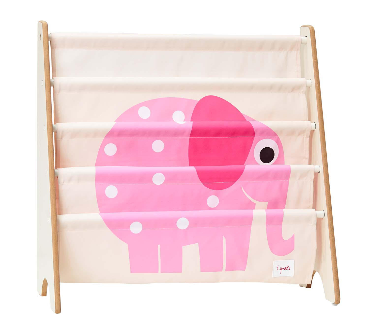 BÜCHERREGAL Motiv: Elefant - Rosa, Textil (63/60/26cm) - 3Sprouts