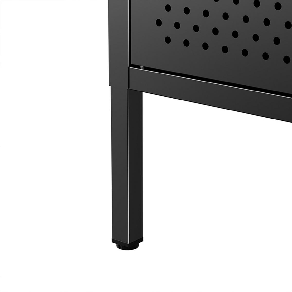 SIDEBOARD 100 cm, Schwarz - Schwarz, Metall (40/60/100cm) - Oviala