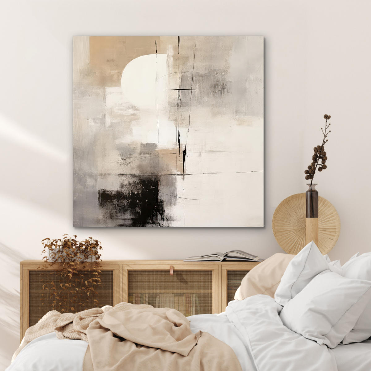 KOVOVÝ OBRAZ Abstraktné - Umenie - Sivé 90x90 cm - svetlosivá, kov (90/90cm) - MuchoWow