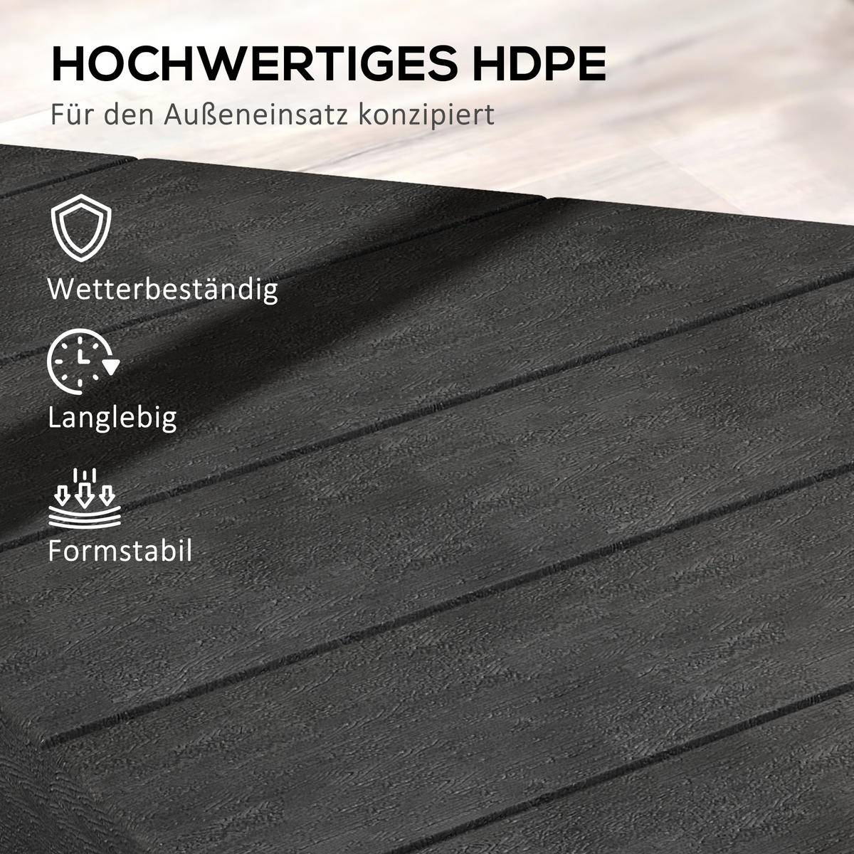 SONNENSCHIRMSTÄNDER 4-teilig - Schwarz, Kunststoff (80/80cm) - Outsunny