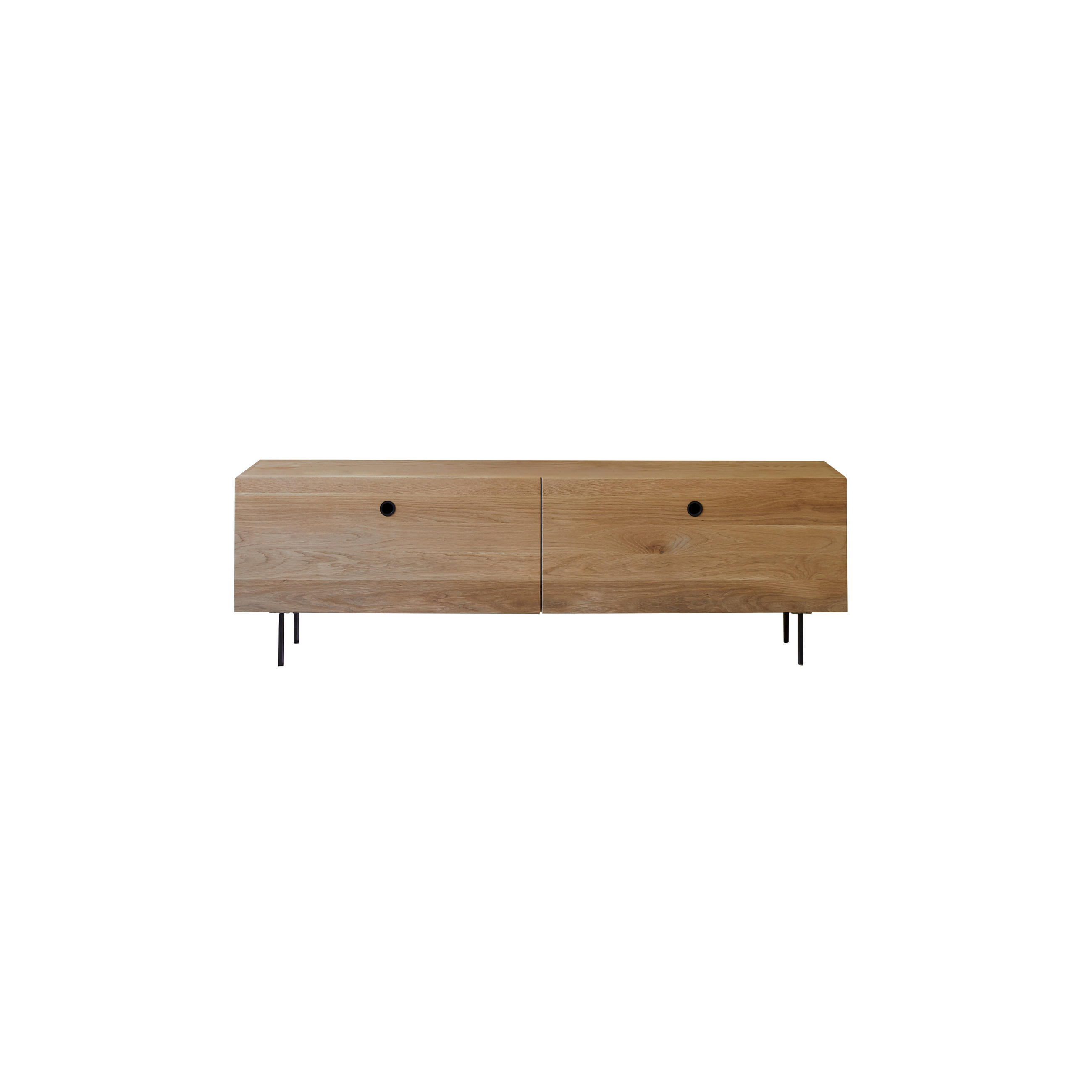 TV-SCHRANK Jeanne Natur aus Eiche - Naturfarben, Holz (160/50/40cm) - Tikamoon