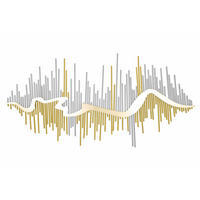 WANDDEKO Gold 107/53 cm - Silberfarben/Goldfarben, Metall (4.9/53/5cm) - KUNSTLOFT