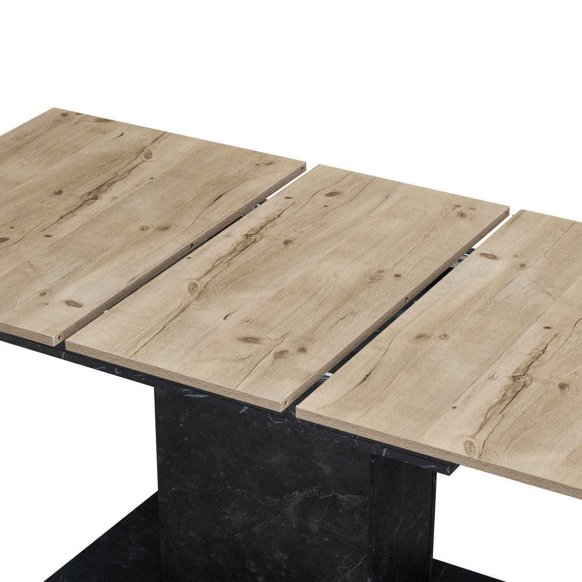 ESSTISCH BOSCO 120-160/80/76 cm - Anthrazit/Eiche San Remo, Holzwerkstoff (80/120/76cm) - B&D Home