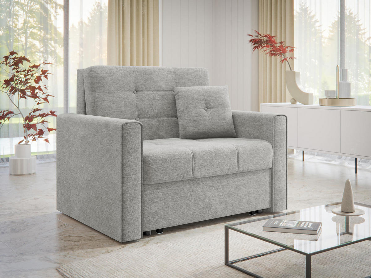 SCHLAFSOFA Viva Lux I - Hellgrau, Holz/Textil (103/85/98cm) - MIRJAN24