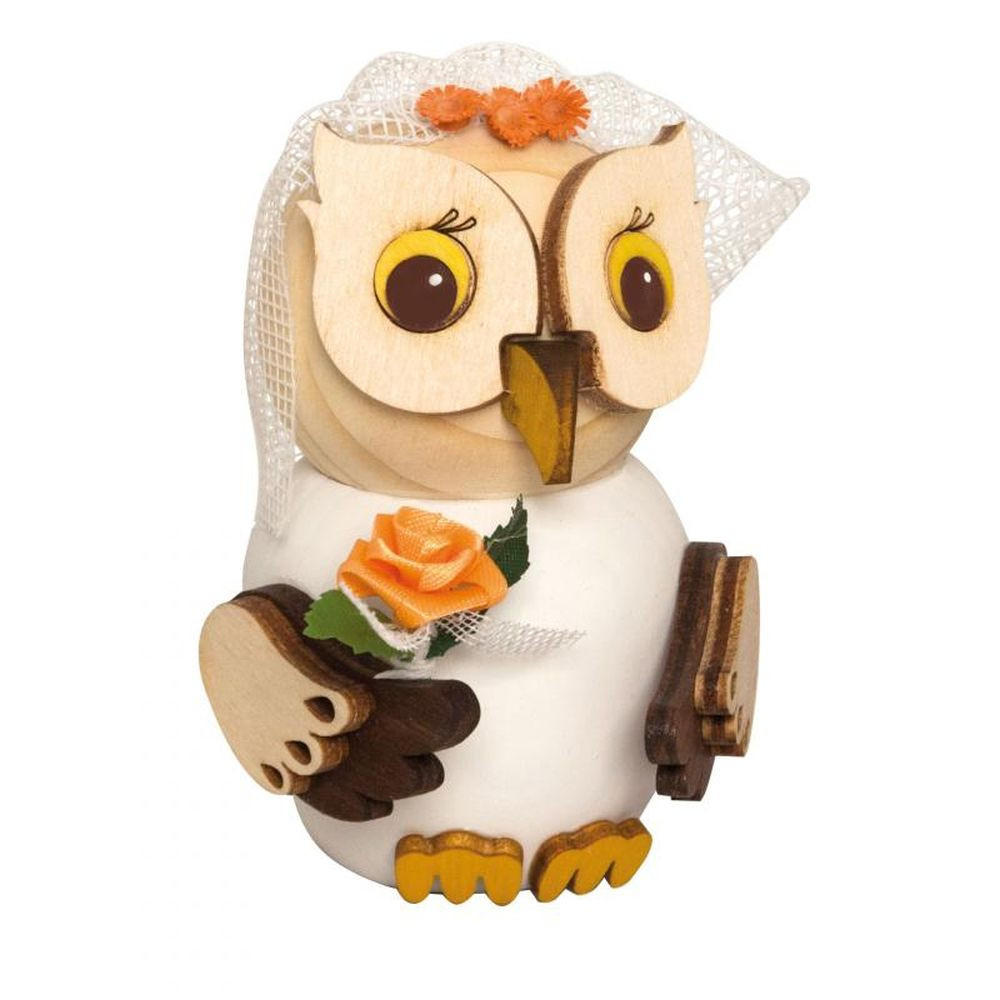 DEKOFIGUR Holzfigur Minieule Braut 7cm - Multicolor, Holz (5/7/5cm)