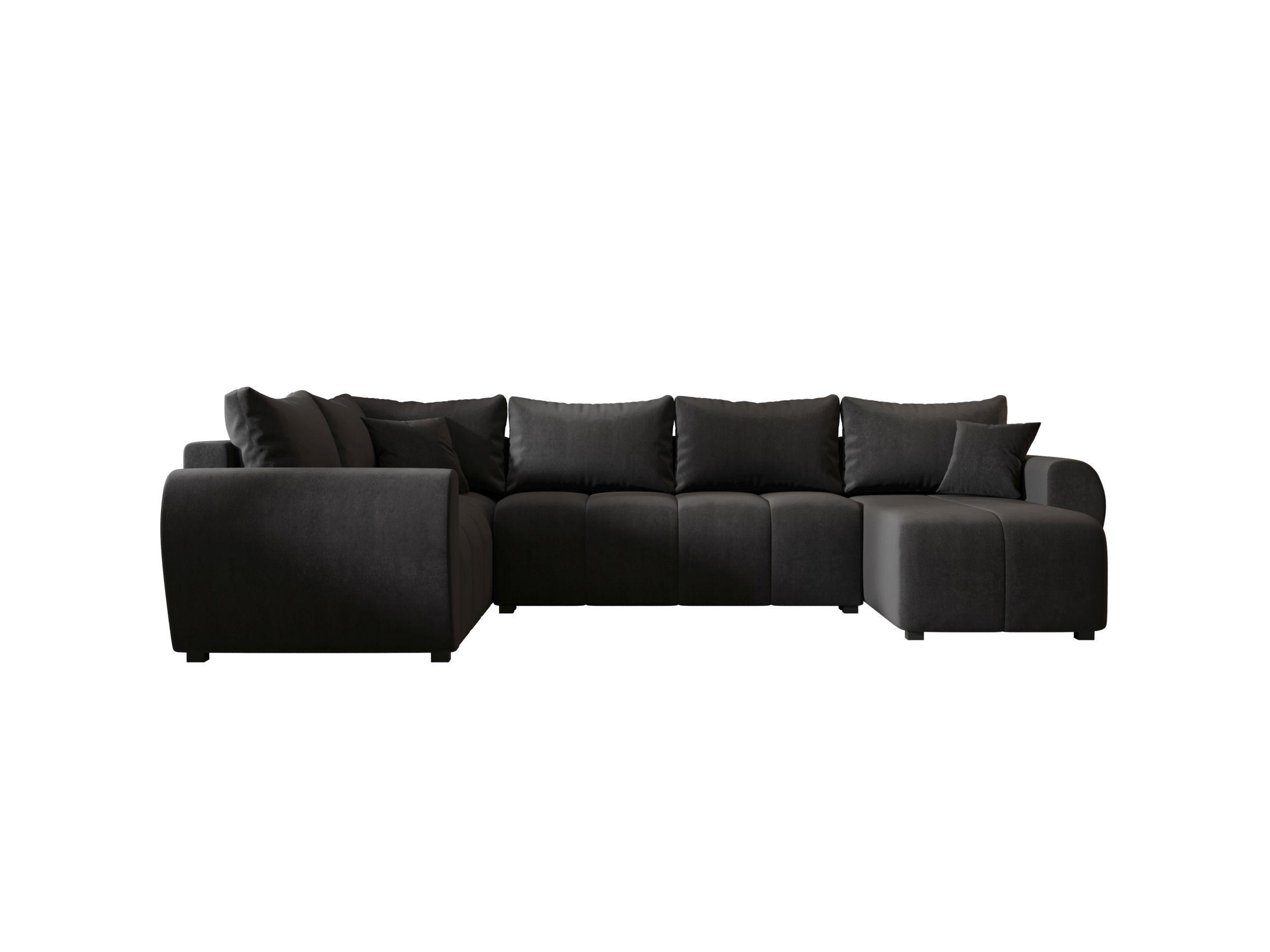 WOHNLANDSCHAFT MOLISA U PLUS Itaka 27 Links mit Schlaffunktion - Dunkelgrau, Textil (303/82/208cm) - Bedante