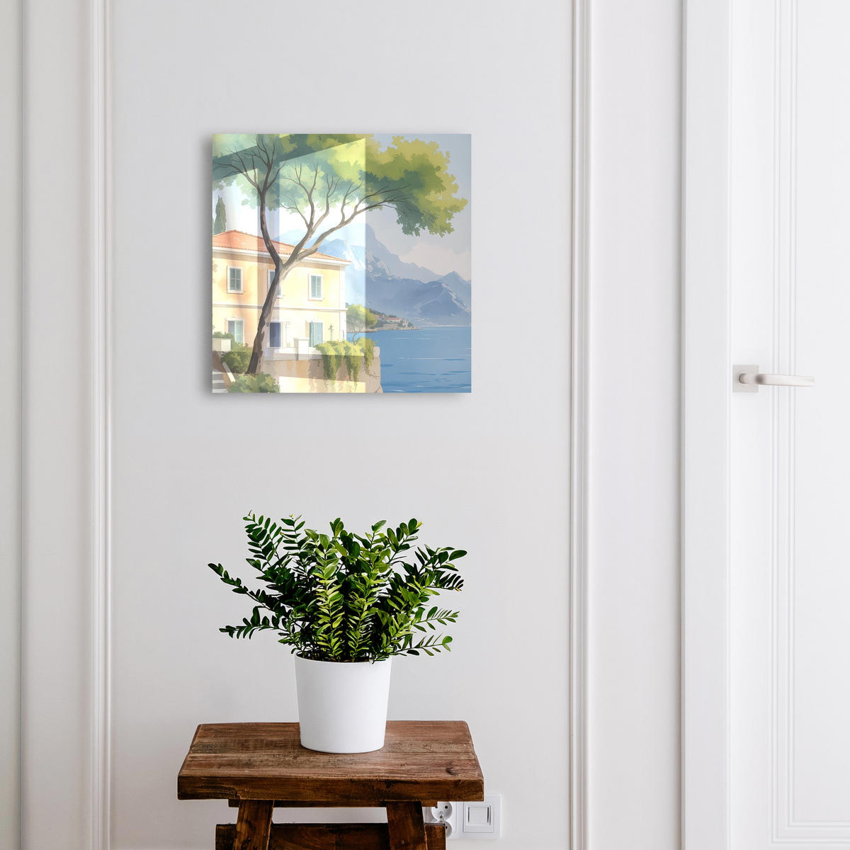 SCHLÜSSELBOX Schwarz 30x30 cm- Türöffnung nach rechts - Die Ruhe der Natur - Grün, Metall (30/30/5cm) - TULUP