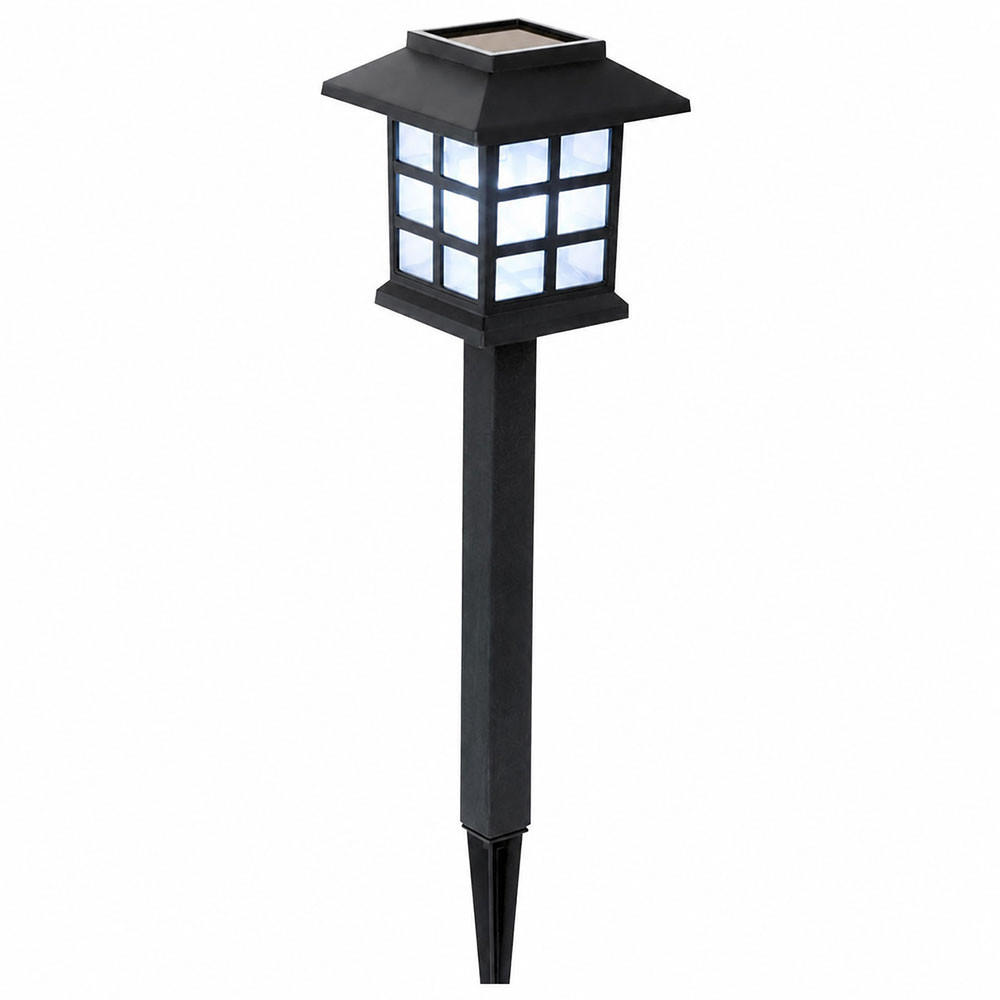 LED SOLARLEUCHTE Schwarz Laterne - Schwarz, Kunststoff (8.5/8.5/38cm)