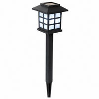 LED SOLARLEUCHTE Schwarz Laterne - Schwarz, Kunststoff (8.5/8.5/38cm)