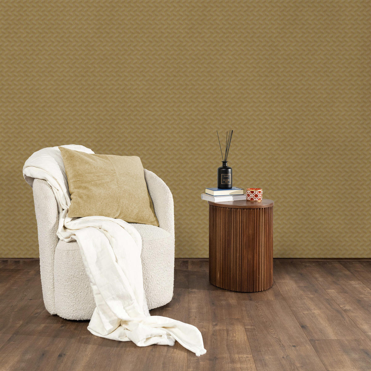 VLIESTAPETE - Myoka Gold - Goldfarben, Papier/Kunststoff (52/1000cm) - Graham & Brown
