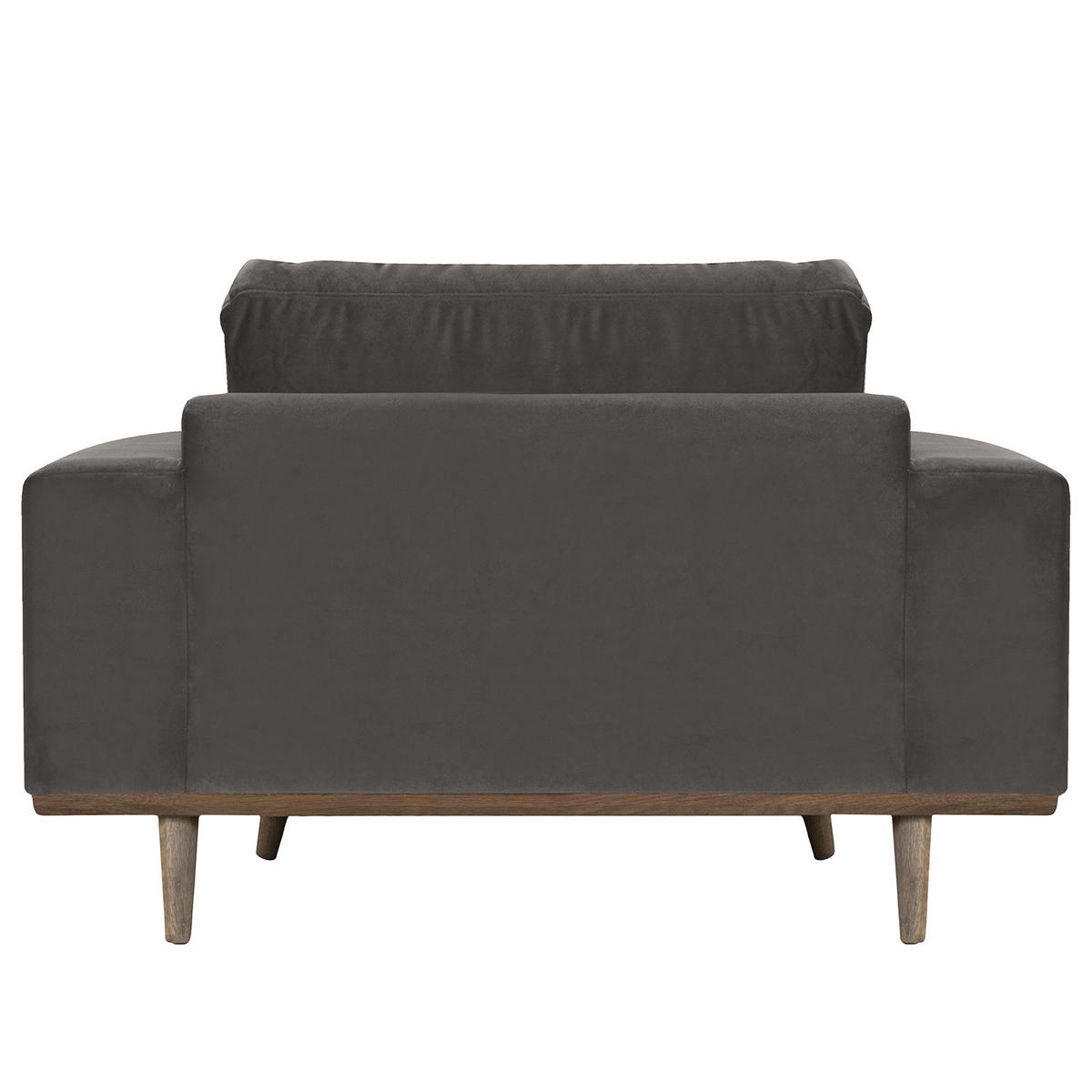 SESSEL - Eichefarben/Dunkelgrau, Eichenholz/Textil (122/81/88cm) - home24