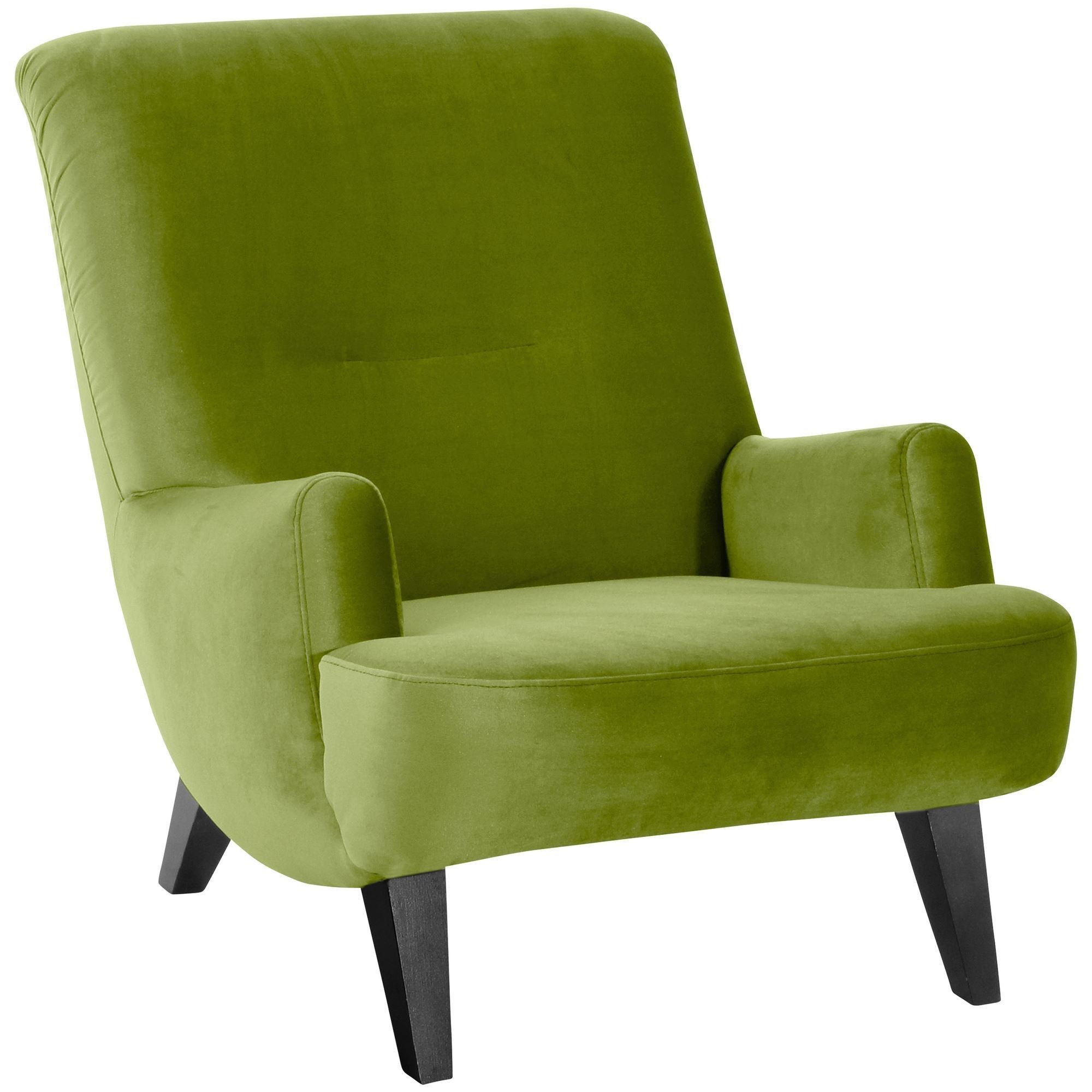 SESSEL Kajsa 71x80x101 Bezug Samtvelours Buche schwarz/oliv - Schwarz/Olivgrün, Kunststoff (101/80/71cm) - 58aufmkessel