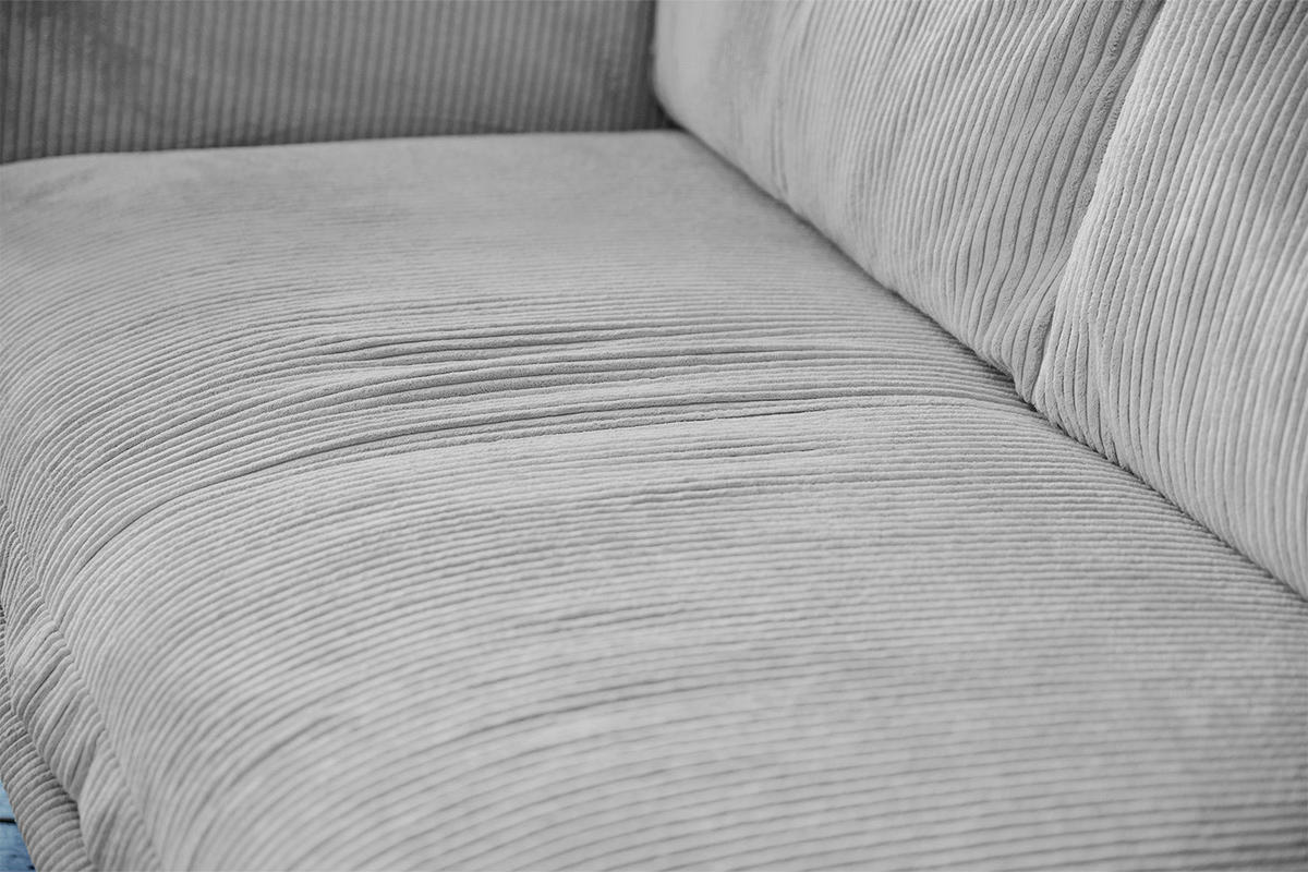 ECKSOFA QUENYA Hellgrau Velvet - Hellgrau/Schwarz, Textil (294/184cm) - KAWOLA