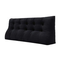 RÜCKENKISSEN Körperkontur Samtlook Schwarz 160 cm - Schwarz, Textil (55/160cm) - Vercart