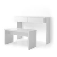SCHMINKTISCH Azur Weiß 120 cm ohne Spiegel, mit Bank - Weiß, Holzwerkstoff (40/120/83cm) - Vicco