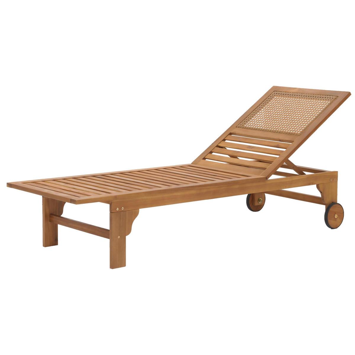 SONNENLIEGE Akazie Dekor - Akaziefarben, Holz (66/110/201cm) - MCW