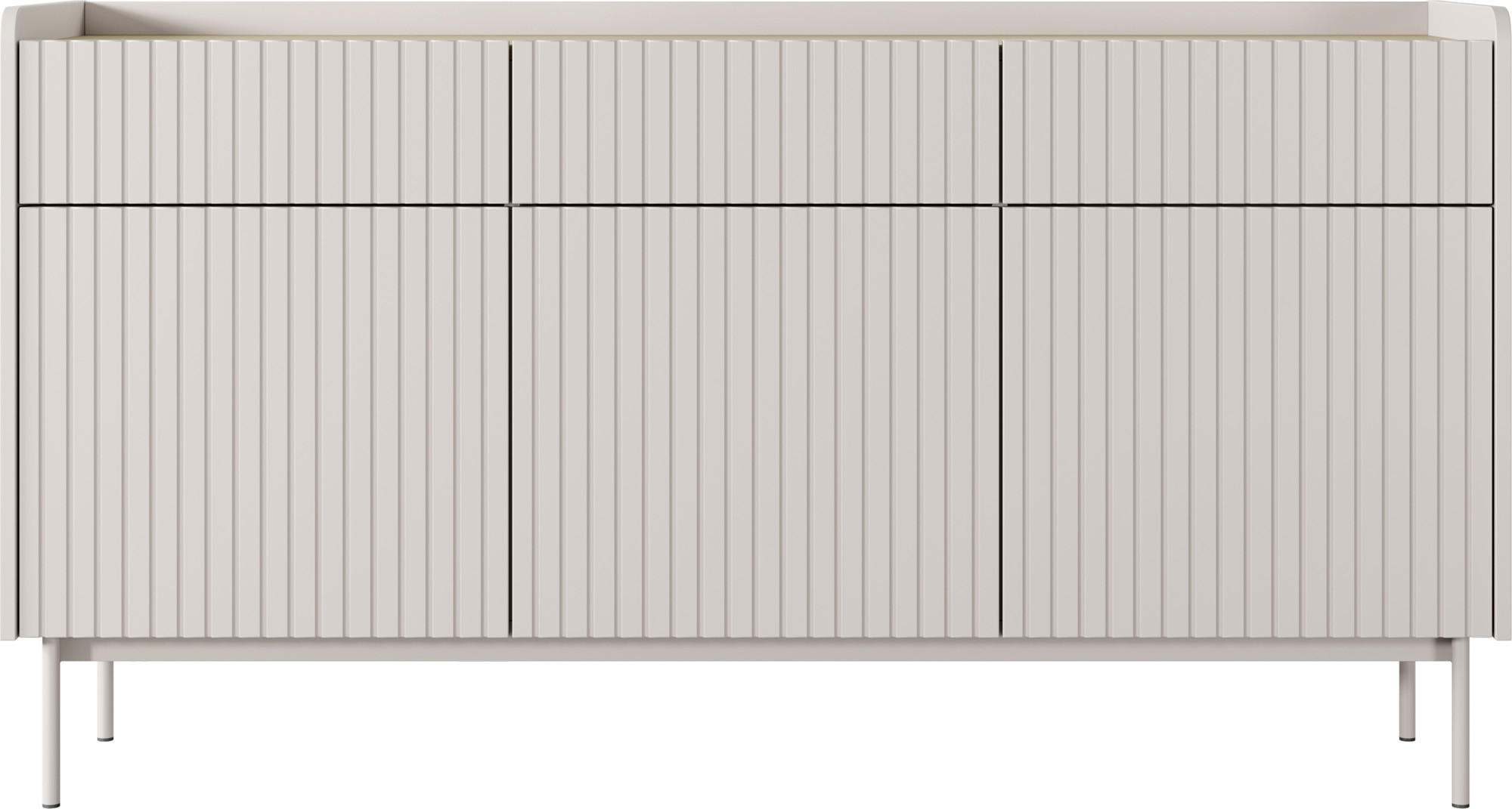 SIDEBOARD Nolle in Beige & Scandi Eiche 153/82/38 cm - Sandfarben/Beige, Holzwerkstoff/Metall (153/82.2/38cm) - WFL GROUP