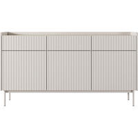 SIDEBOARD Nolle in Beige & Scandi Eiche 153/82/38 cm - Sandfarben/Beige, Holzwerkstoff/Metall (153/82.2/38cm) - WFL GROUP