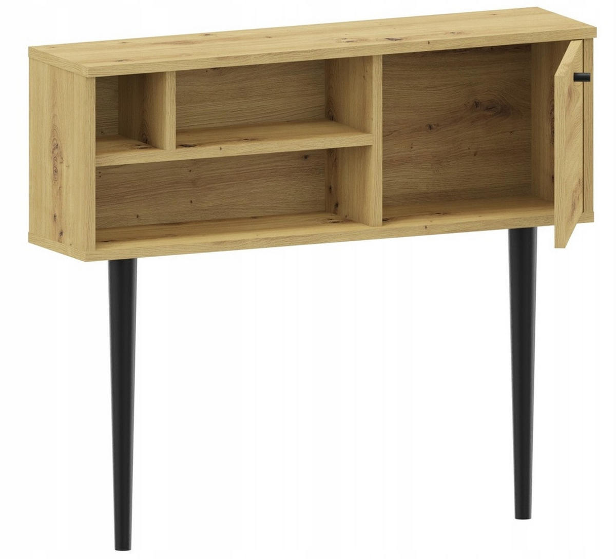 KONSOLE Dotti – Eiche Artisan - Schwarz/Eiche Artisan, Holz (85/75/21cm) - Matkam Möbel