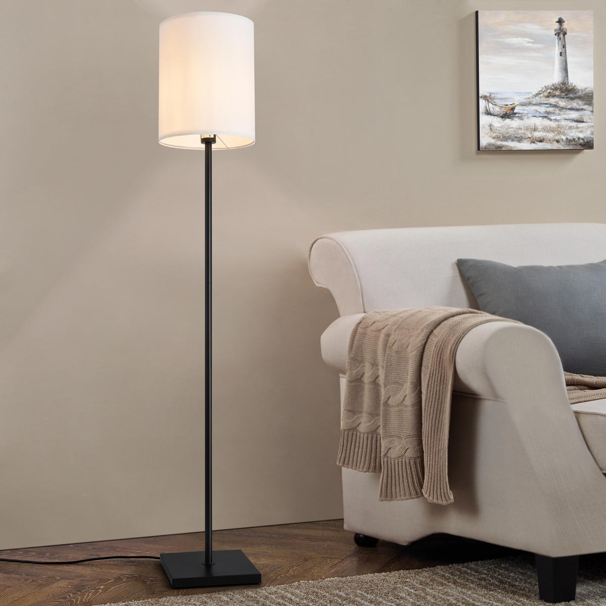 STEHLEUCHTE Solna - Weiß, Metall (28/28/157.5cm) - lux.pro