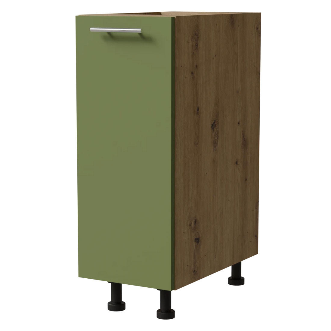 Feldmann-Wohnen Unterschrank Grün, Eiche Artisan 30x82x50 cm