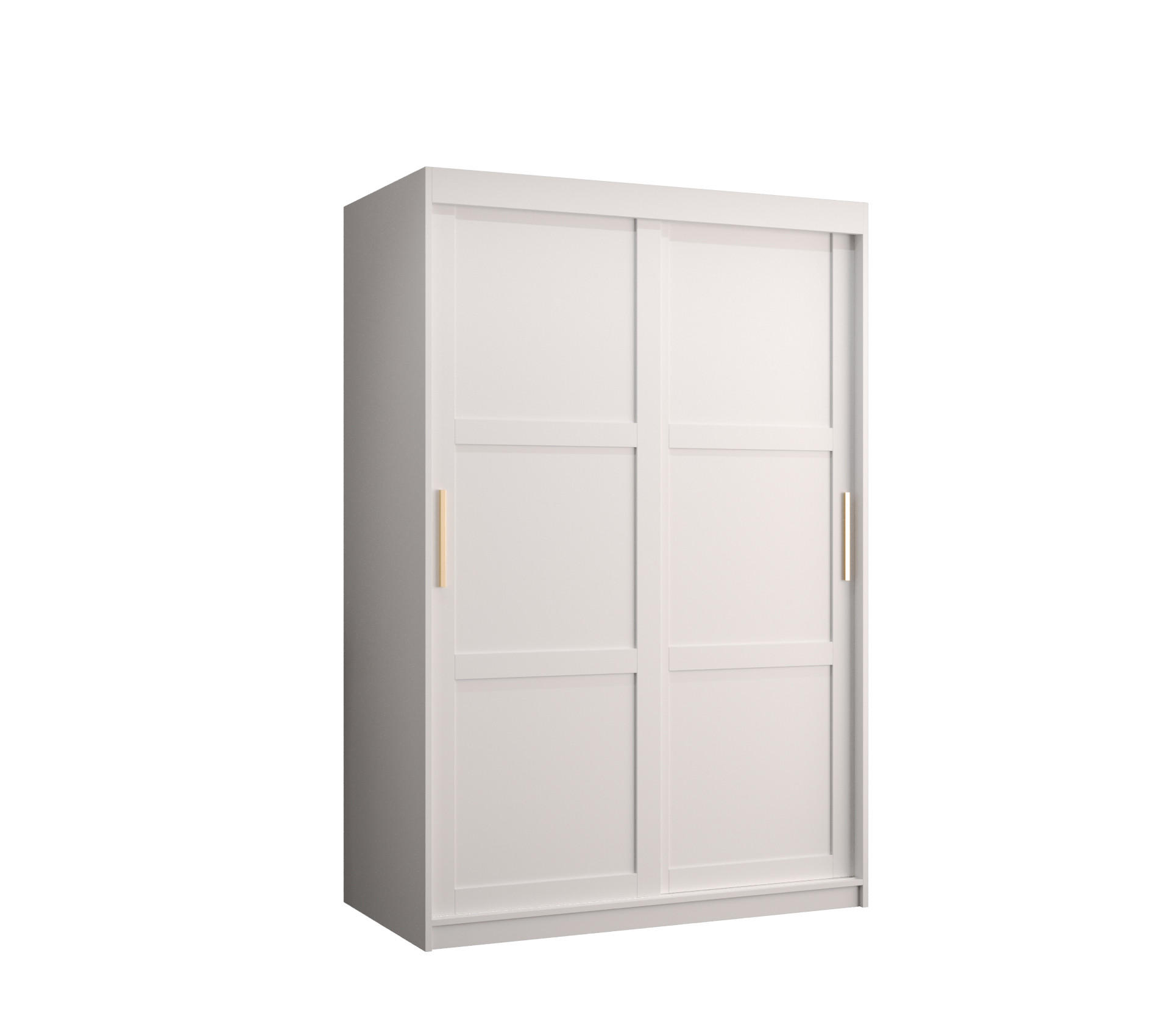 Abiks Möbel Schwebetürenschrank Weiß 120x200x62 cm