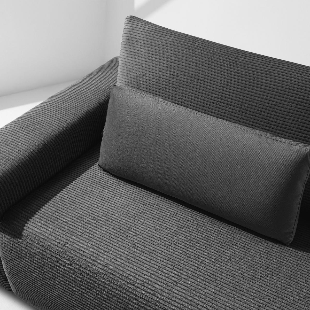 3-SITZER SCHLAFSOFA MOLLIS, Corduroy, Grau - Grau, Holz/Holzwerkstoff (250/93/108cm) - KONSIMO®