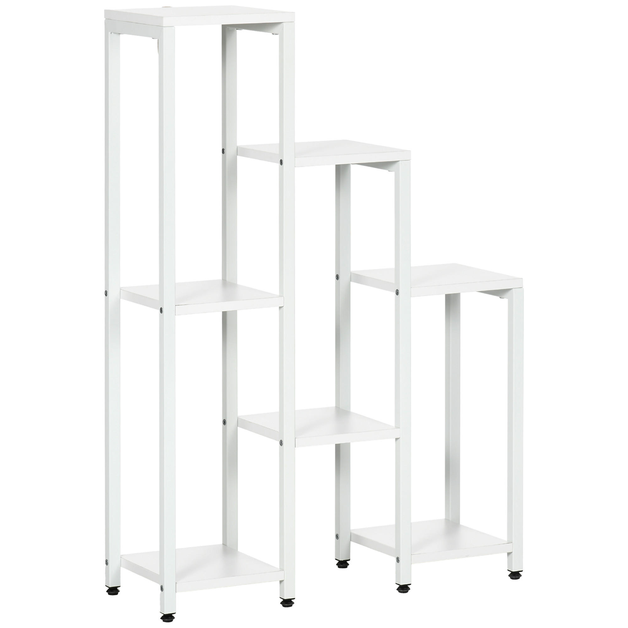 BLUMENSTÄNDER MDF Stahl Weiß - Weiß, Kunststoff (23/94.5/65cm) - Outsunny