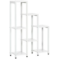 BLUMENSTÄNDER MDF Stahl Weiß - Weiß, Kunststoff (23/94.5/65cm) - Outsunny