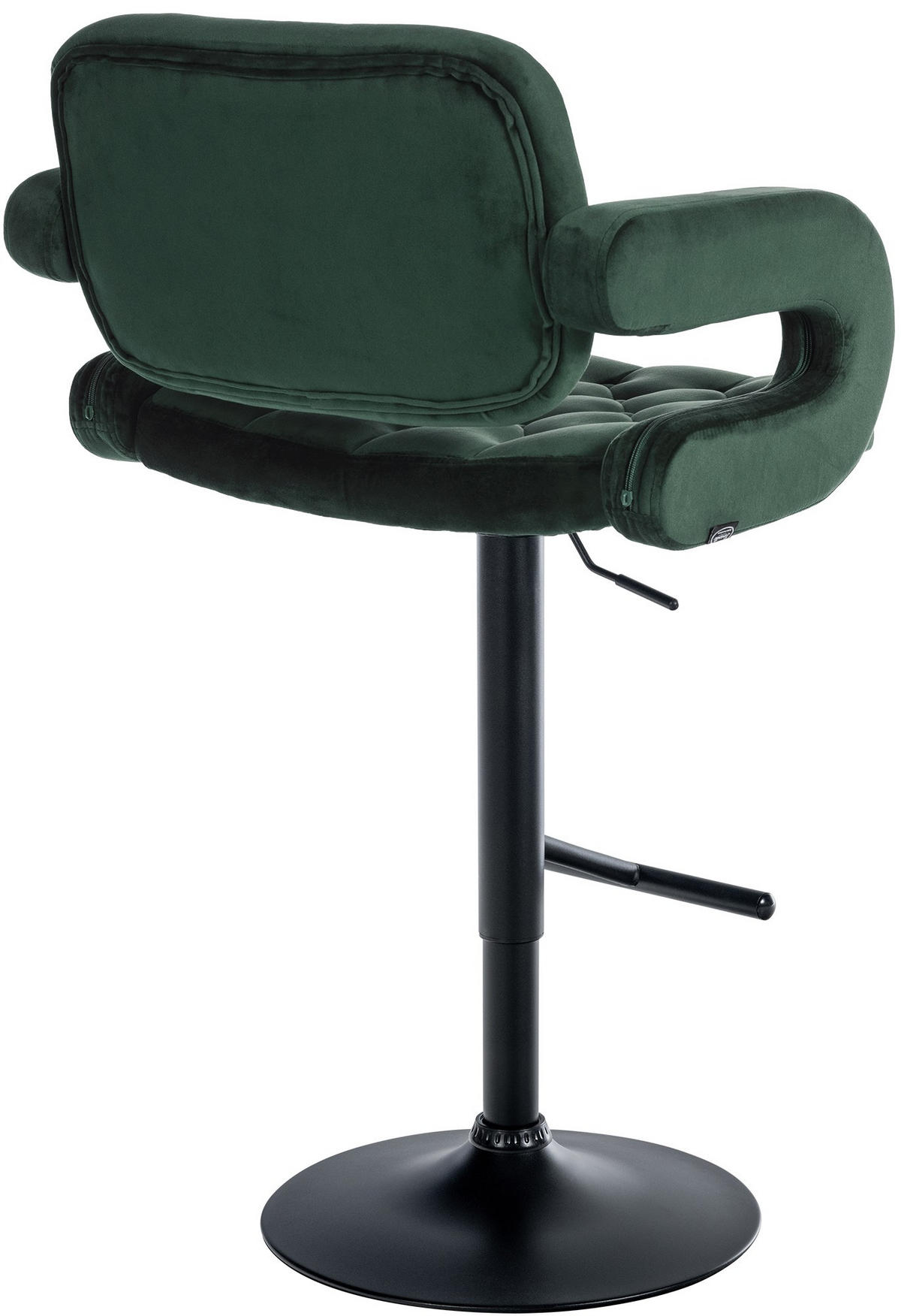 BARHOCKER Samt dunkelgrün - Dunkelgrün/Schwarz, Textil (62/103/55cm) - CLP