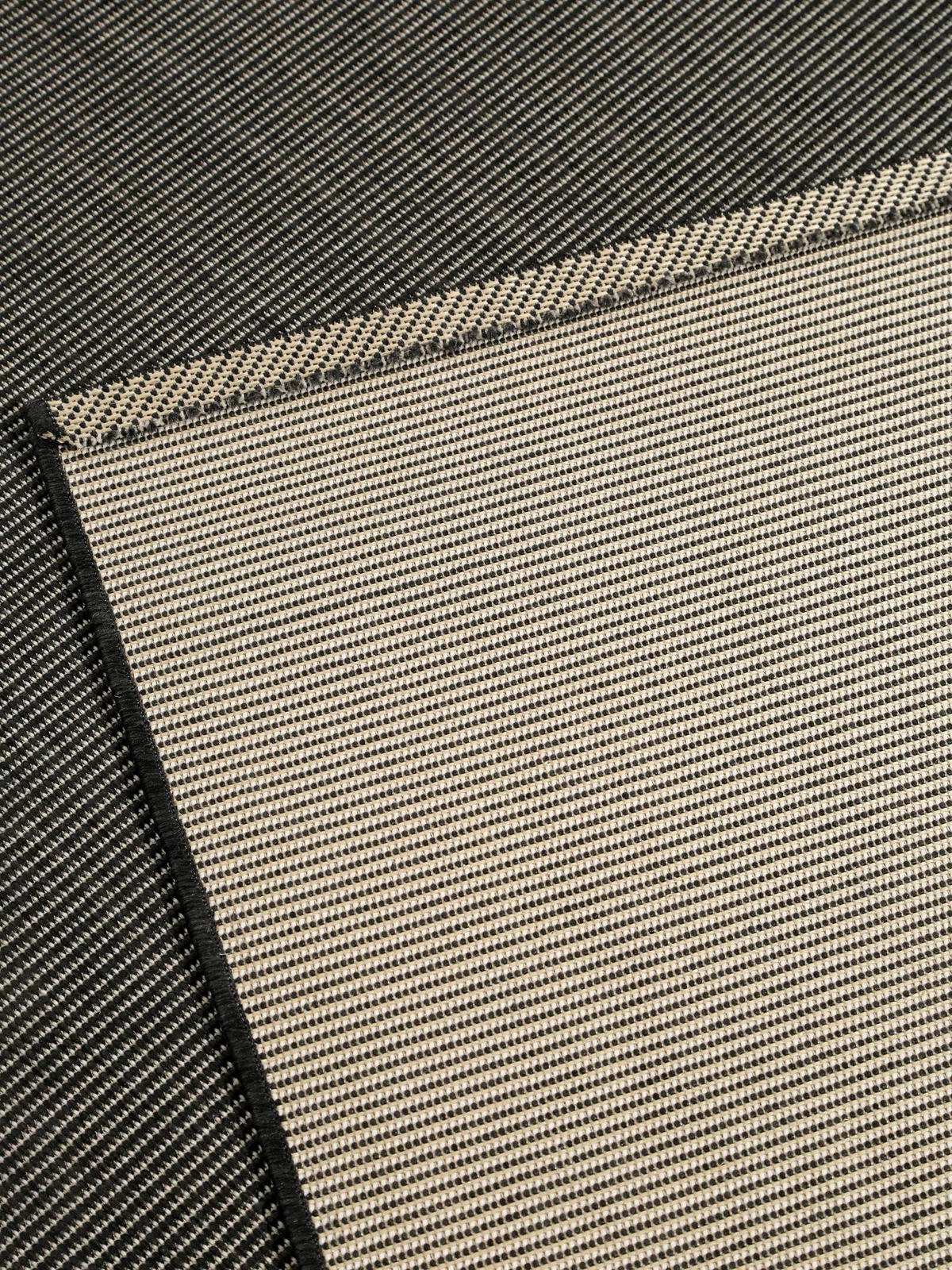 OUTDOORLÄUFER Metro Schwarz 80x240 cm - Schwarz, Textil (80/240cm) - benuta Nest