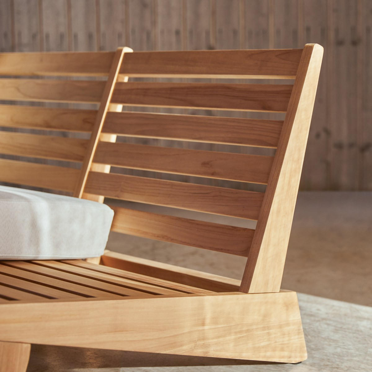 GARTENBANK Olia Weiß aus Teak - Weiß, Holz (139/69/90cm) - Tikamoon