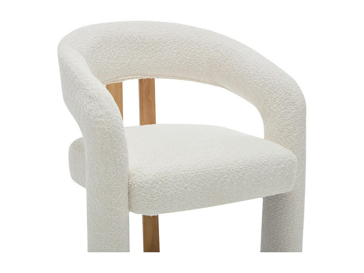 STUHL - 65 cm x 58 cm - stoff - naturfarben hell, weiß Noreti - Naturfarben/Weiß, Textil (65/79/58cm) - Vente-Unique