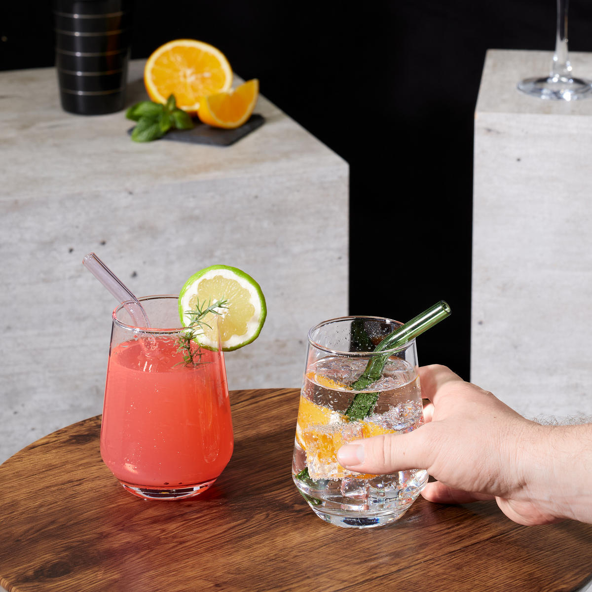 6XSKLENENÉ poháre - priehľadné, sklo - Relaxdays