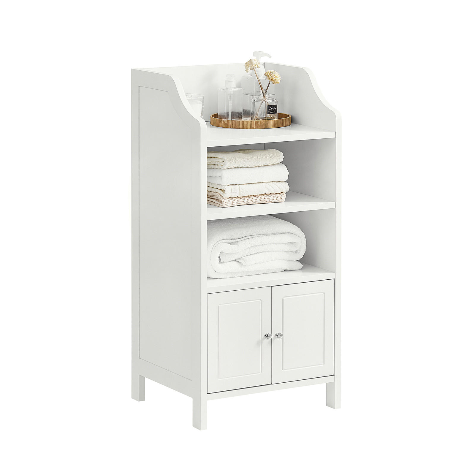 BADEZIMMERSCHRANK Weiß - Weiß, Holzwerkstoff (41/86/36cm) - SoBuy