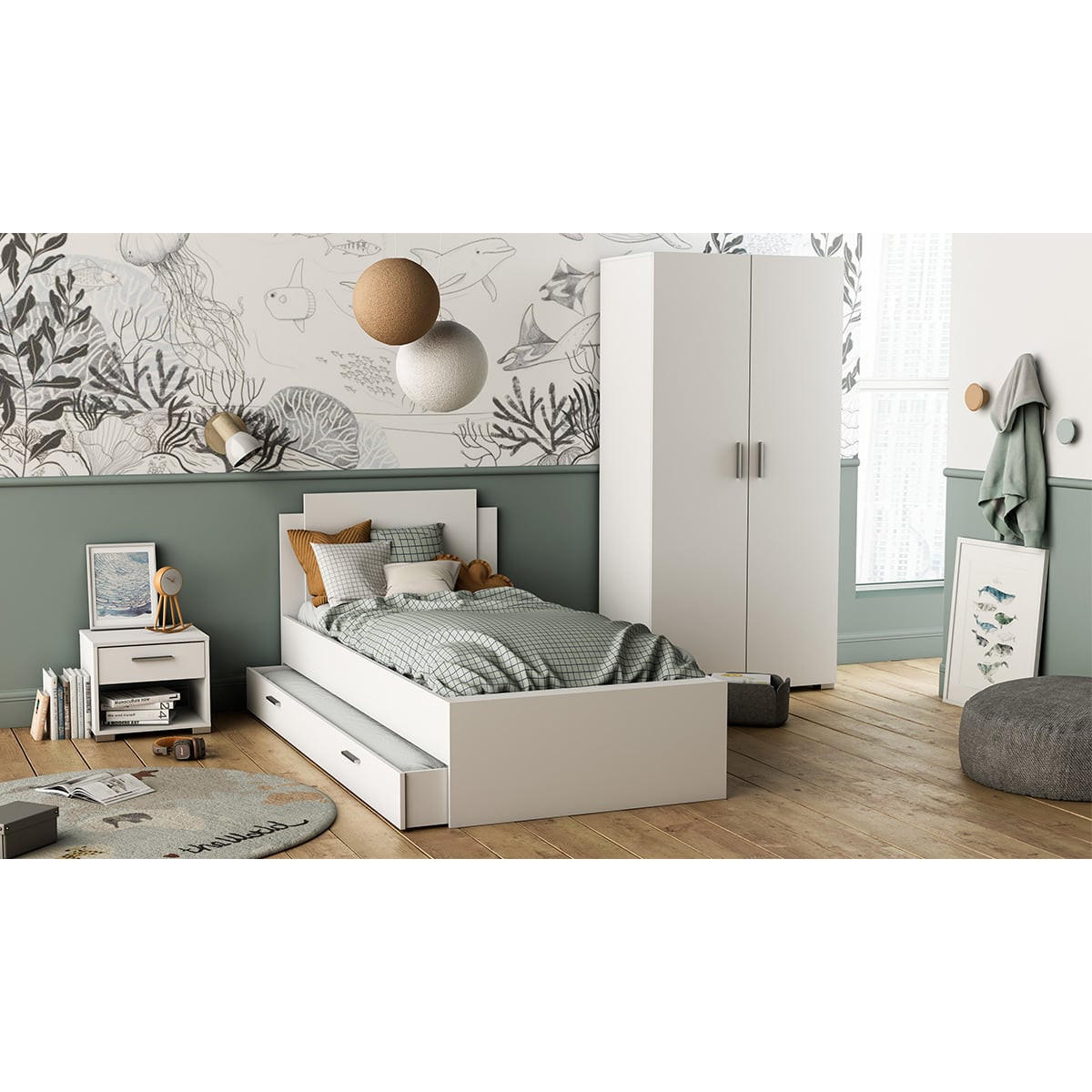 KOMMODE mit 4 Schubladen in Mattweiß - L 79,7 cm - Weiß, Holzwerkstoff (41.9/82.6/79.7cm) - Calicosy