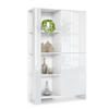 HIGHBOARD Canto Weiß Hochglanz - Weiß Hochglanz, Holzwerkstoff (95/151.5/36cm) - Vladon