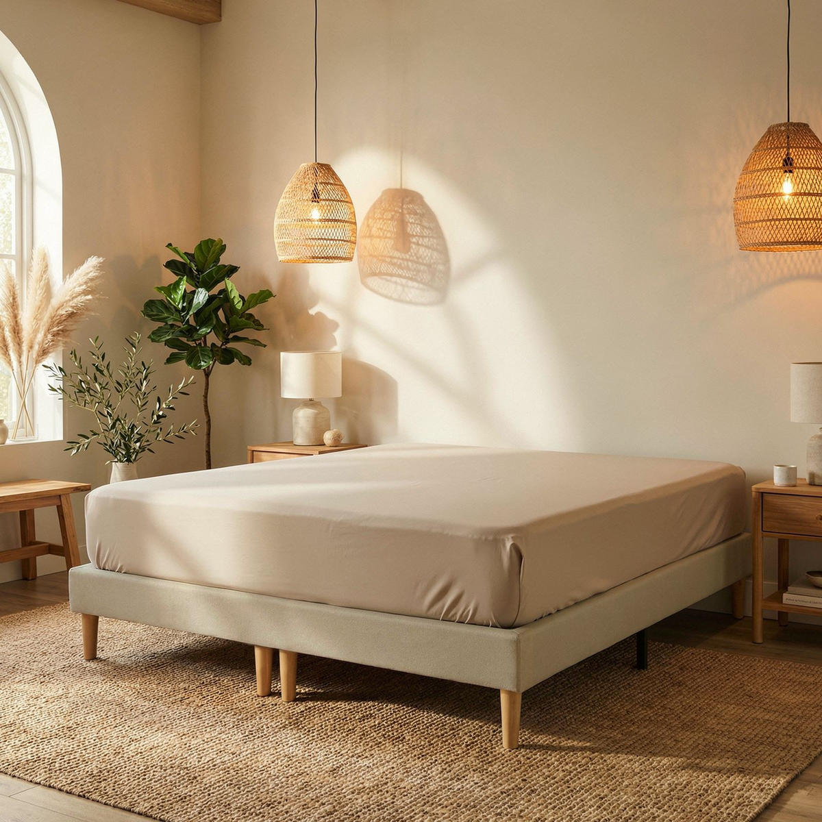 FUTONBETT RENNES 180x200 cm beige - Beige, Holzwerkstoff (180/200cm) - IDIMEX