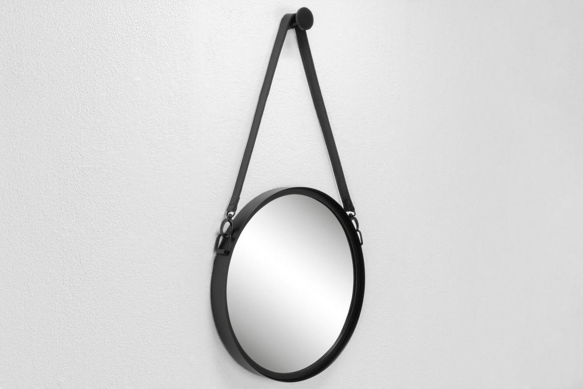 WANDSPIEGEL Schwarz 40/71 cm - Schwarz, Metall (40/70.5/6cm) - KUNSTLOFT