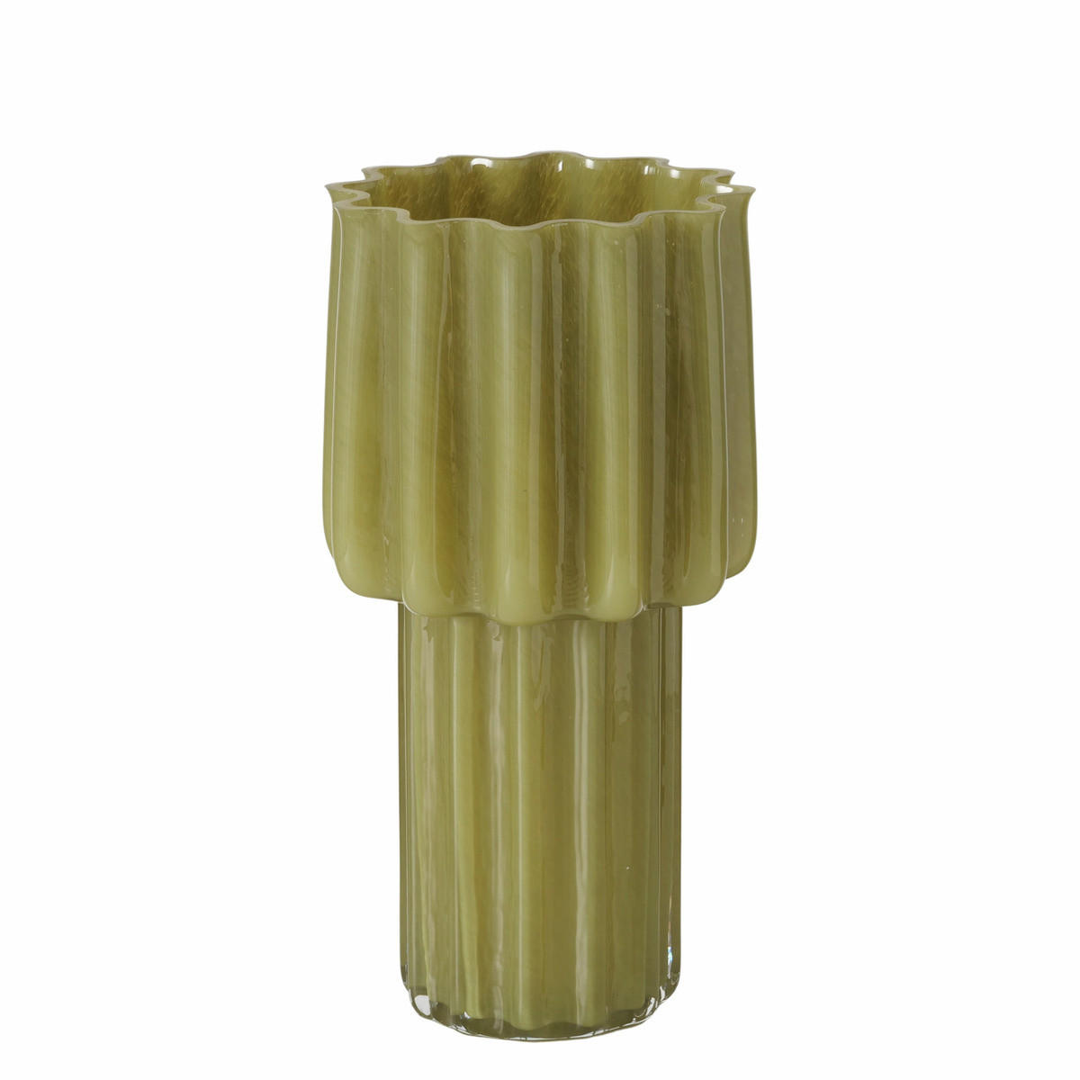 GLASVASE Ragusa H. 24 cm - Grün, Glas (17.5/34.5cm) - Boltze Home