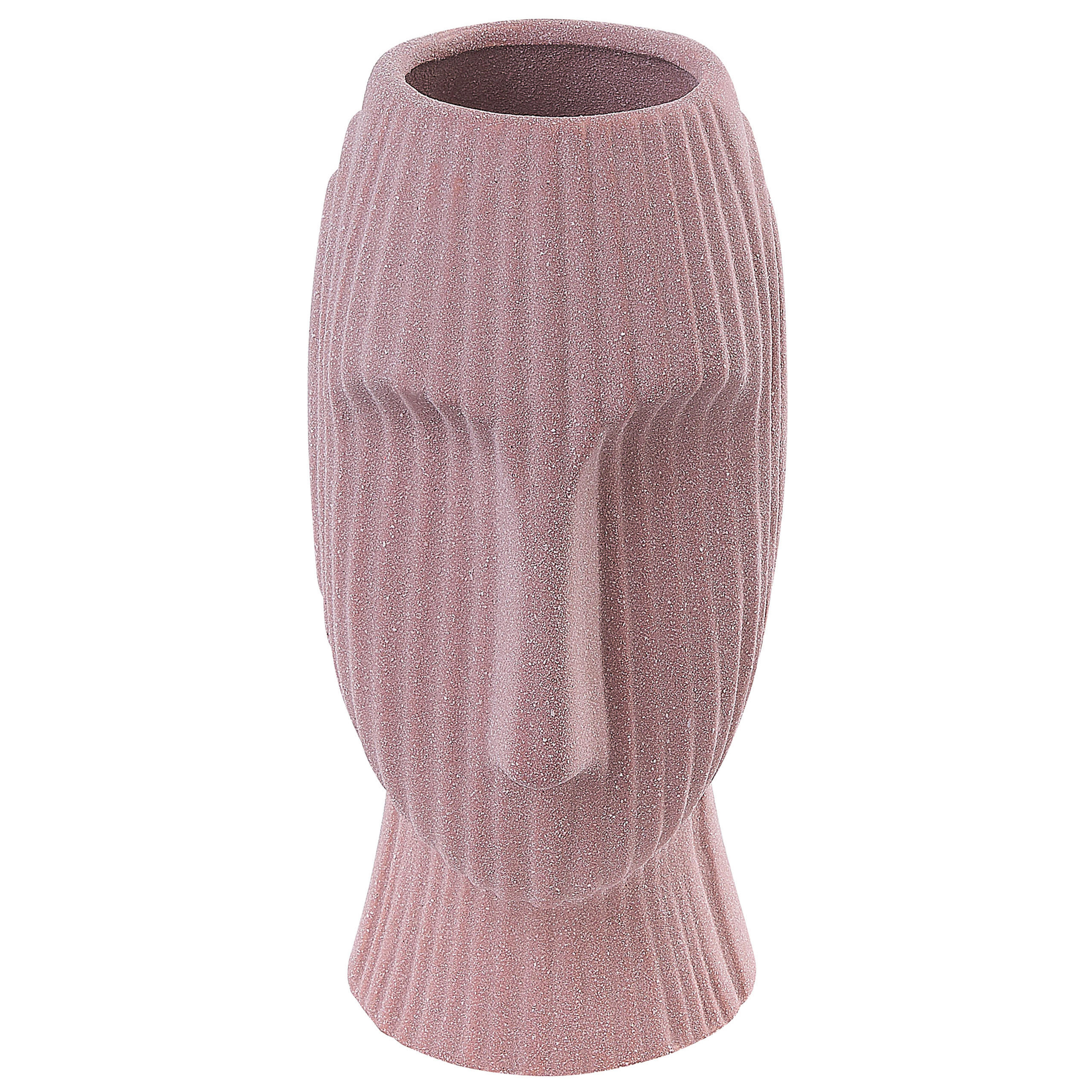 BLUMENVASE Steinzeug rosa Pallini - Rosa, Keramik (24cm) - Beliani
