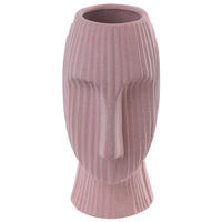 BLUMENVASE Steinzeug rosa Pallini - Rosa, Keramik (24cm) - Beliani