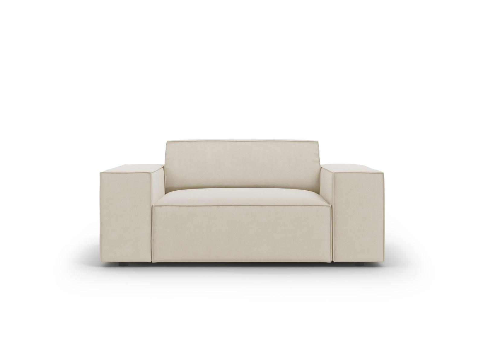 SESSEL Jodie aus Samt dunkelbeige - Mokka, Textil (102/70/124cm) - Micadoni